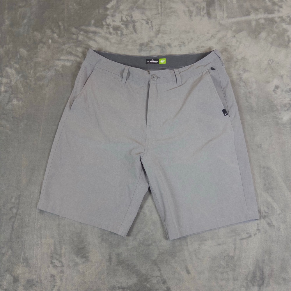 Quiksilver Amphibian Shorts Mens 32 Gray DryFlight Hybrid Board Shorts Casual
